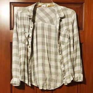 Grey and white flannel